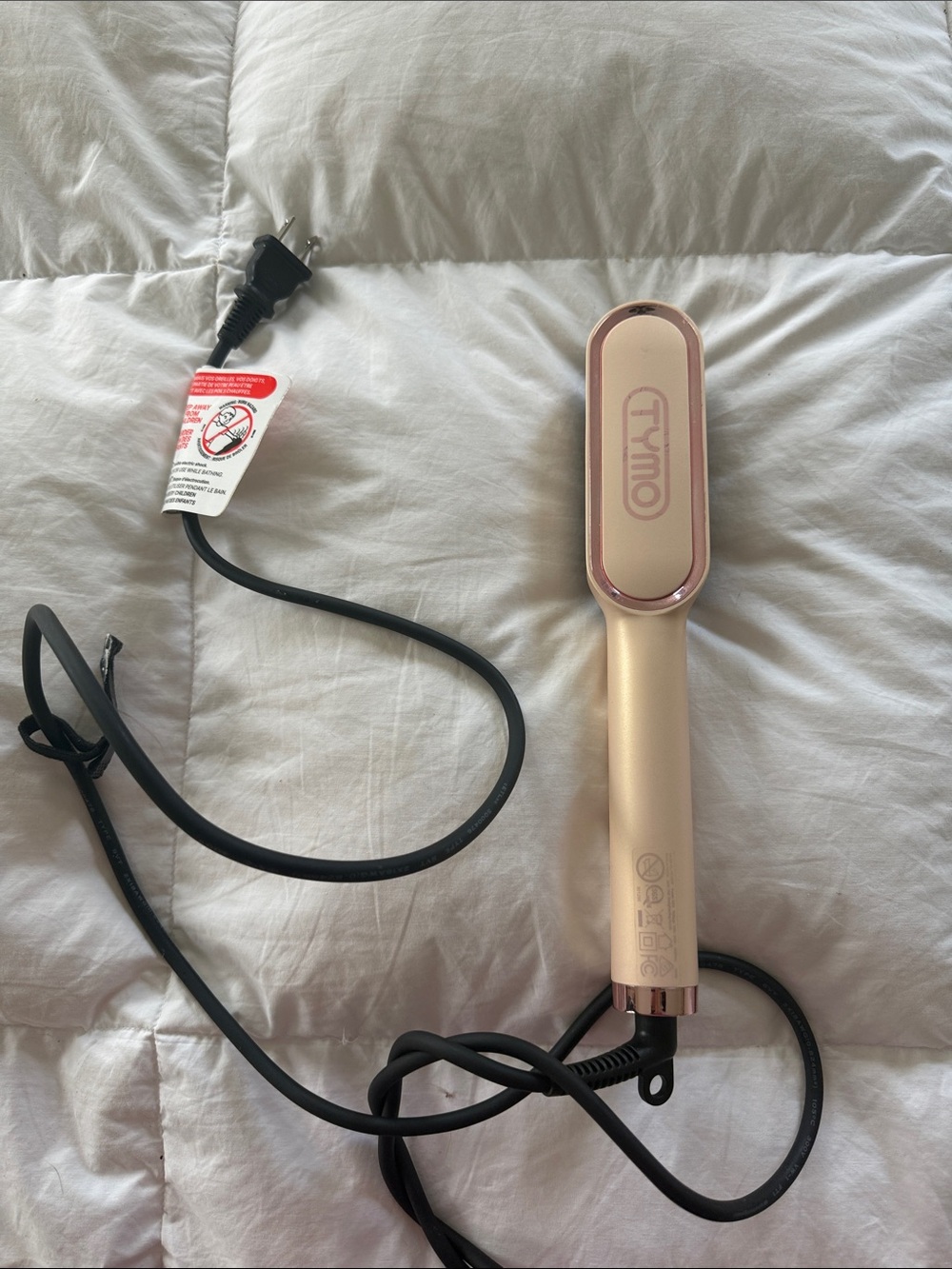 Rose Gold Portable Hair Straightener - Compact Travel Styling Iron